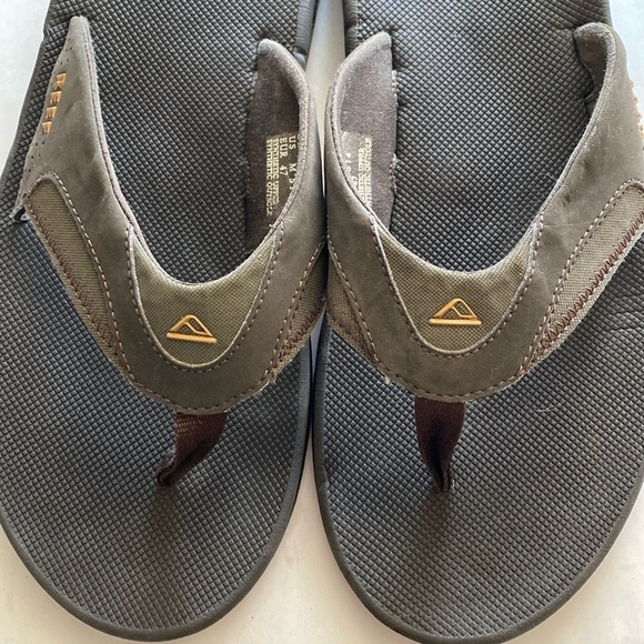 REEF Fanning Men’s Sandal Color Brown/Gum Men’s size 14 surfer Beach Quality - Picture 3 of 8